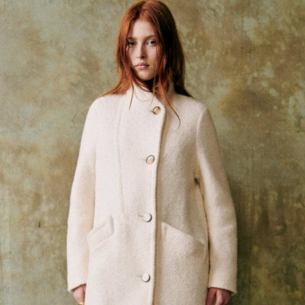 Sezane Arsene wool coat NWT